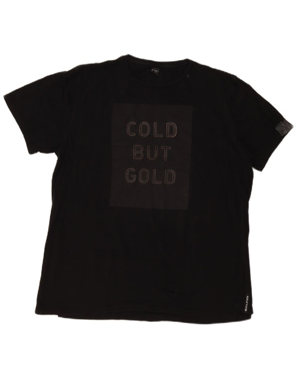 Replay Mens Graphic T-Shirt Top XL Black