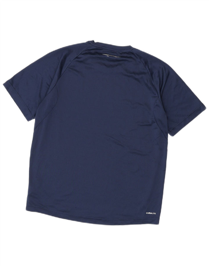 Adidas Mens Climalite T-Shirt Top Medium Navy Blue Polyester