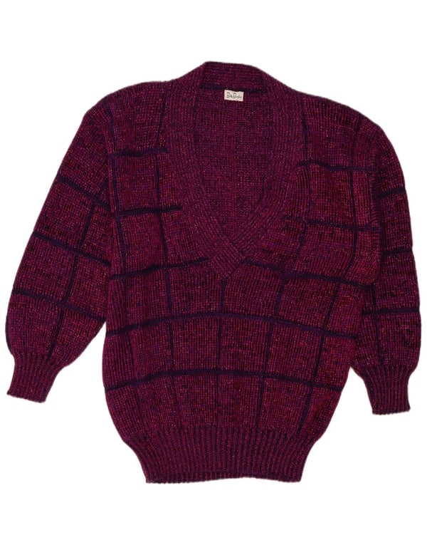 Betty Barclay Womens Longline V-Neck Jumper Sweater IT 44 Medium Purple