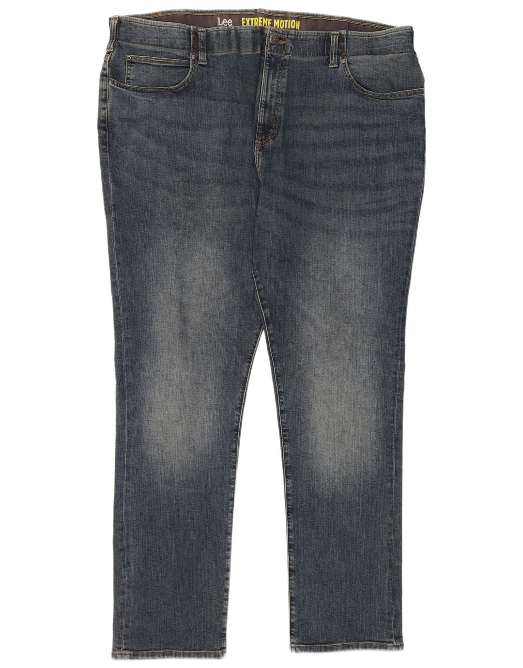 Lee Mens Extreme Motion Straight Jeans W46 L34 Blue Cotton