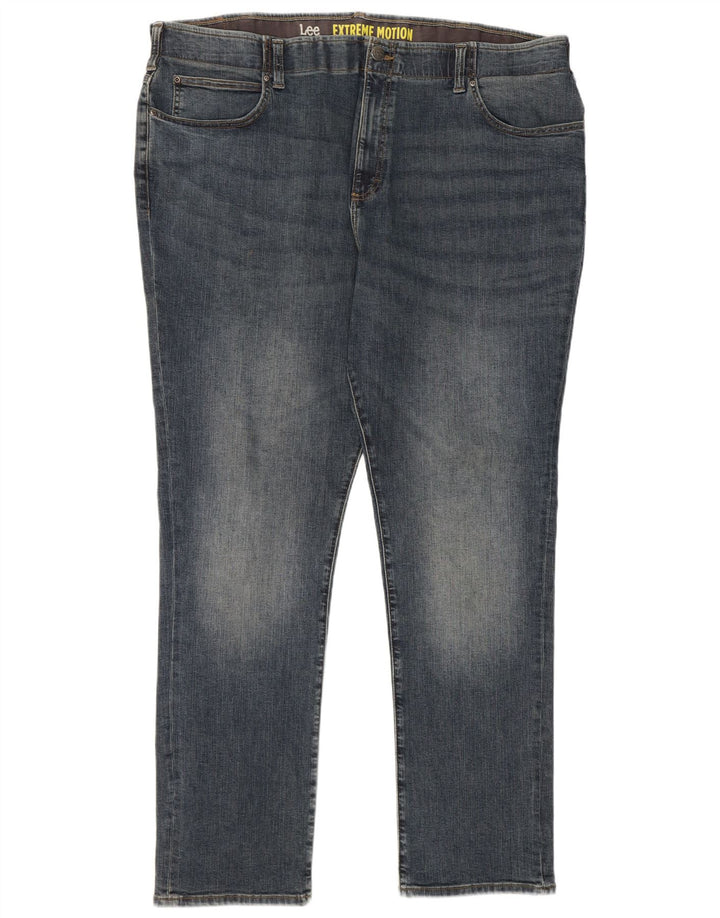 Lee Mens Extreme Motion Straight Jeans W46 L34 Blue Cotton