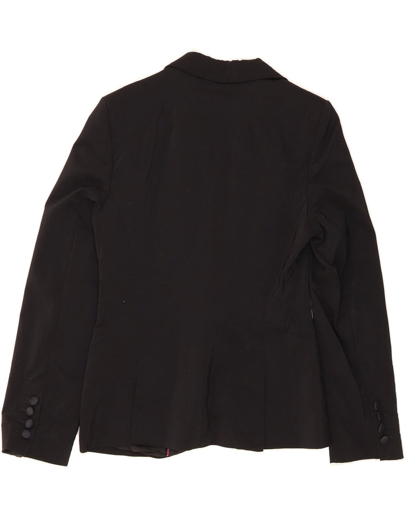 OASIS Womens 1 Button Blazer Jacket UK 12 Medium Black Wool Vintage Oasis and Second-Hand Oasis from Messina Hembry 
