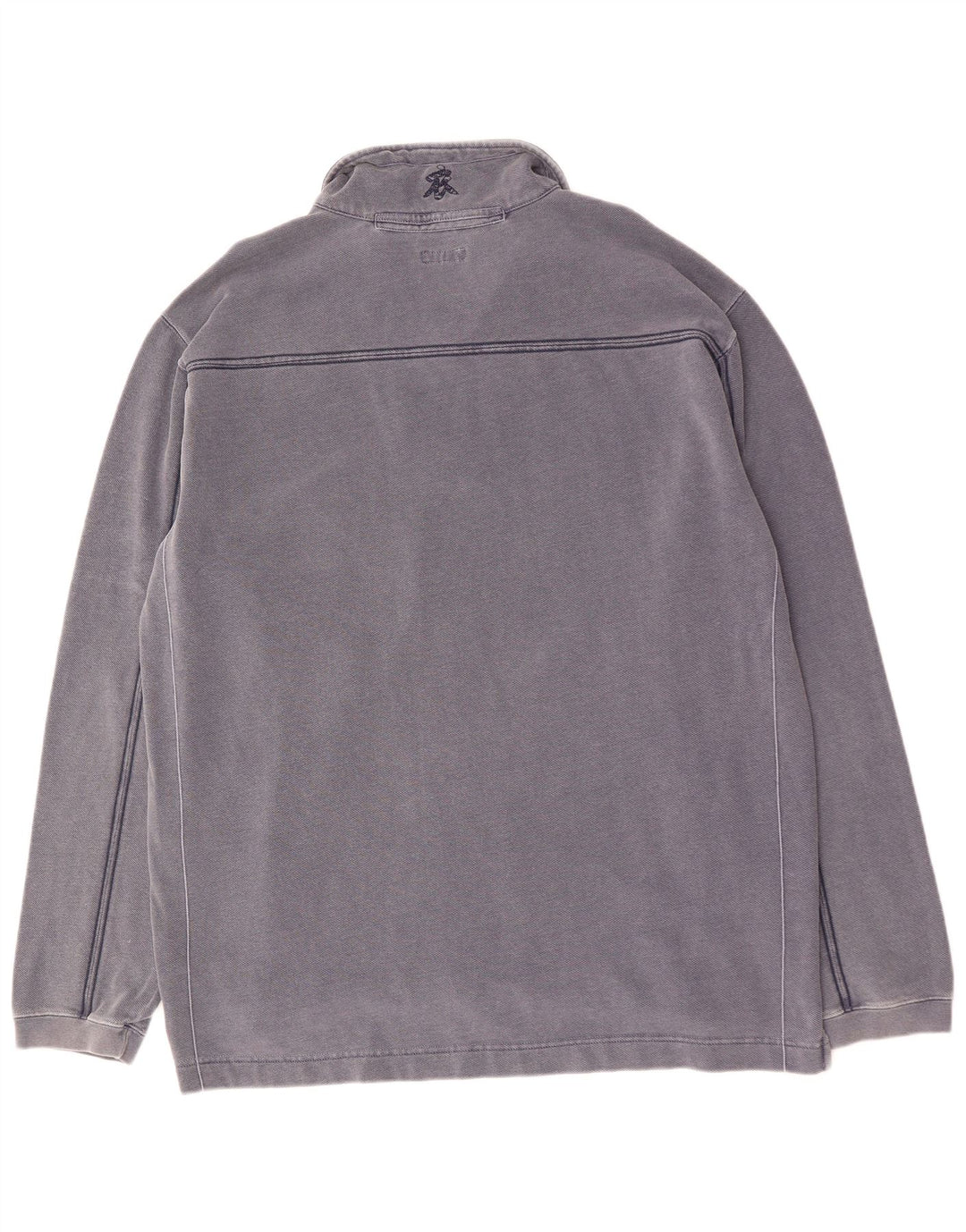 WHITE STUFF Mens Zip Neck Sweatshirt Jumper 2XL Navy Blue Cotton