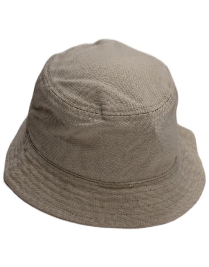 CALVIN KLEIN JEANS Womens Graphic Bucket Hat Small Off White Cotton Logo
