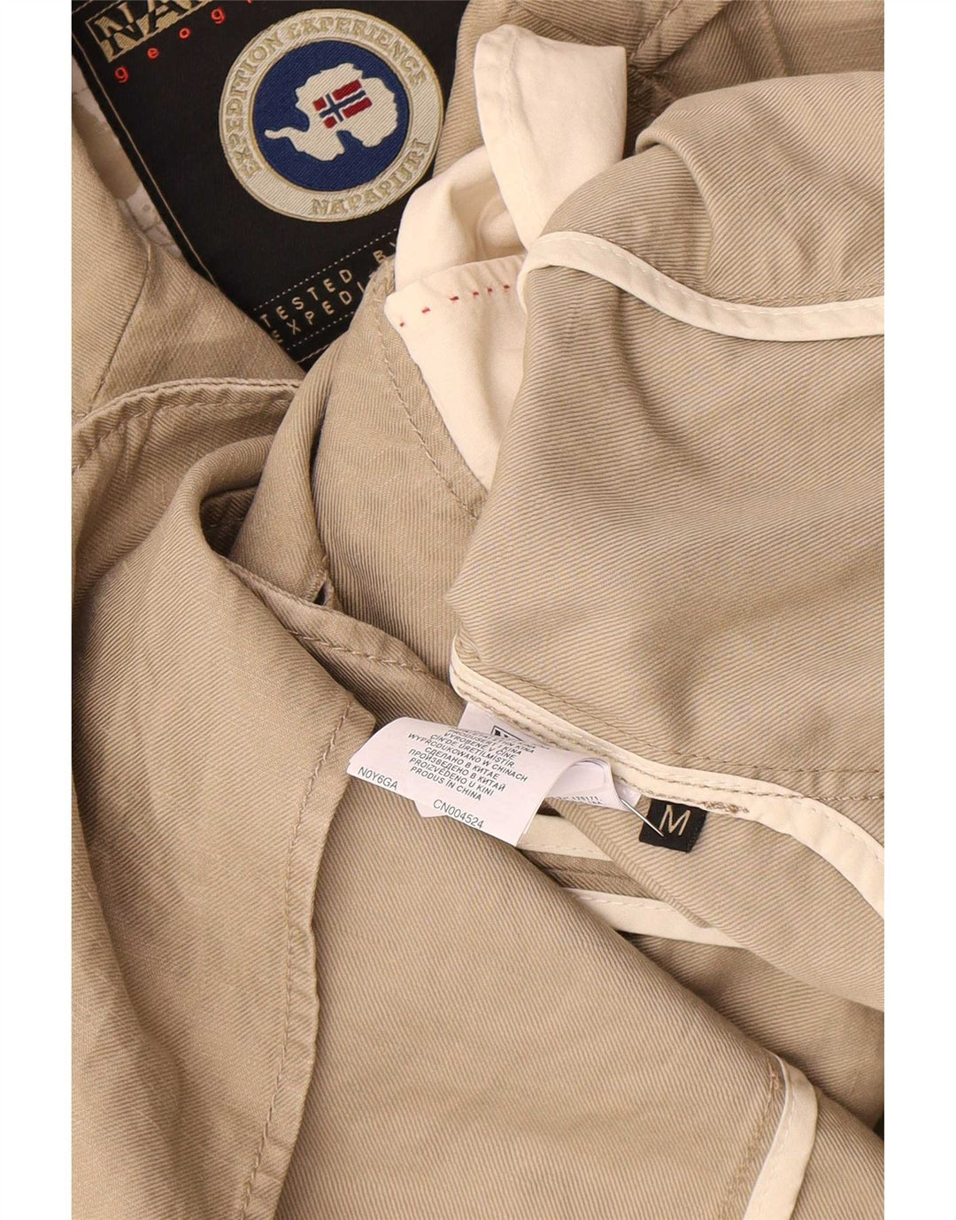 Napapijri Mens Geographic 2 Button Blazer Jacket UK 38 Medium Beige Cotton