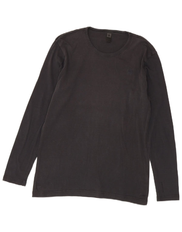 G-Star Mens Top Long Sleeve Small Grey Cotton