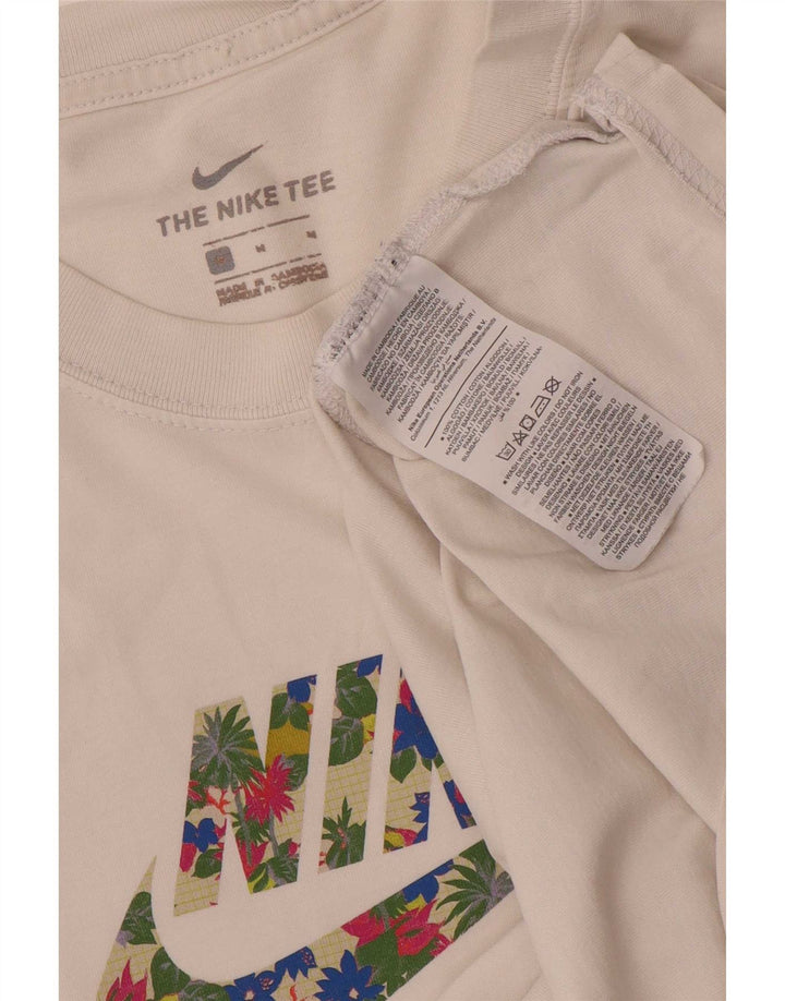 Nike Mens Graphic T-Shirt Top Medium White Cotton