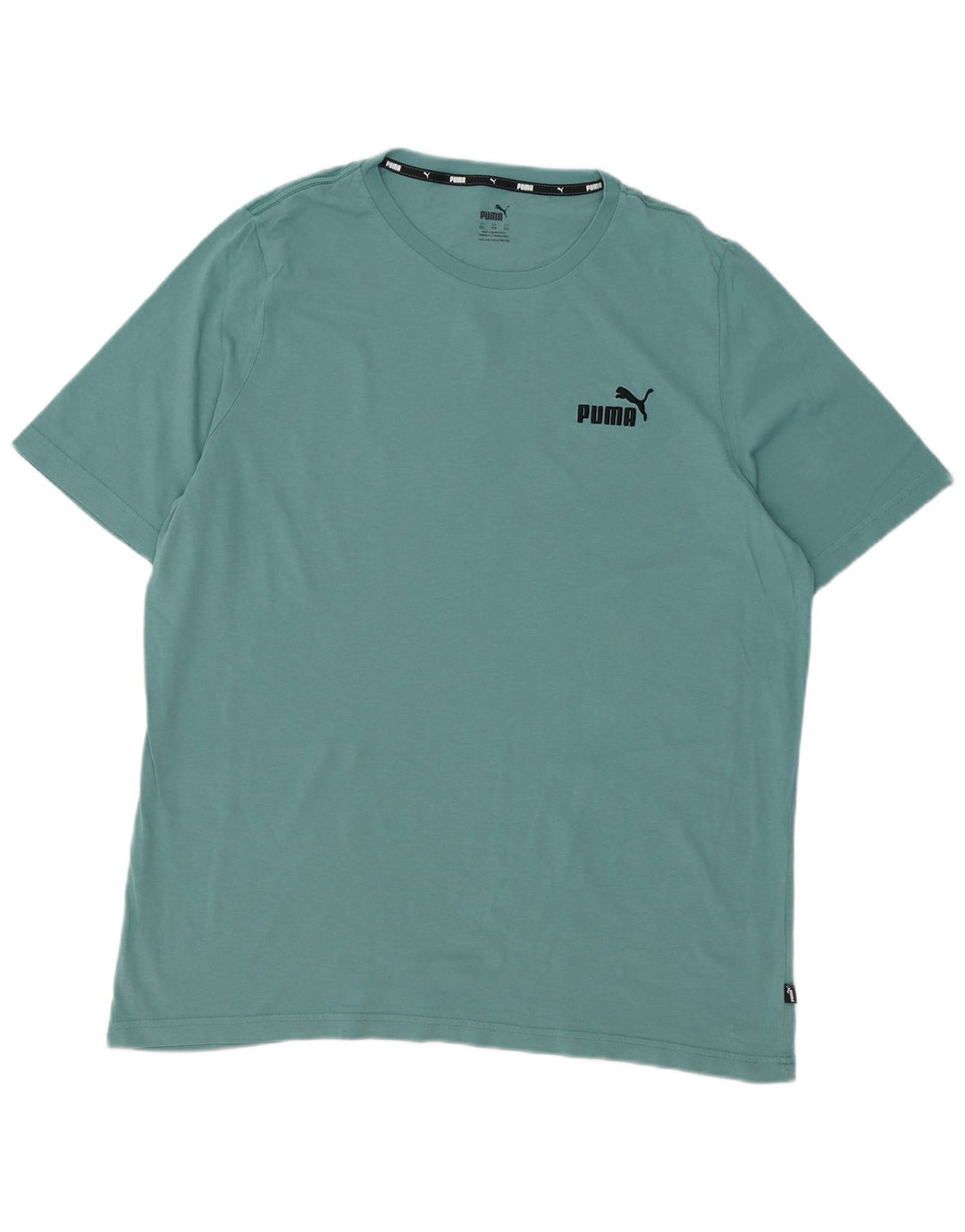 PUMA Mens T-Shirt Top 2XL Blue Cotton