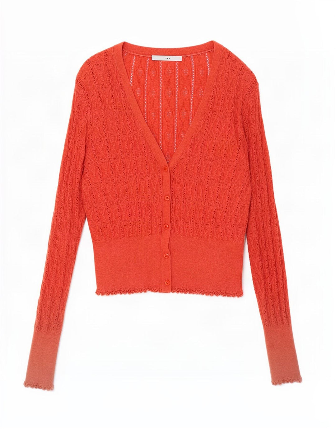 Oasis Womens Oversized Cardigan Sweater UK 14 Medium Orange Cotton