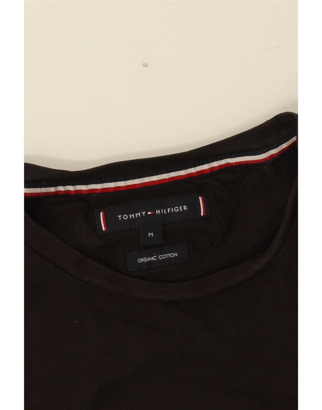 Tommy Hilfiger Mens Graphic T-Shirt Top Medium Black Cotton