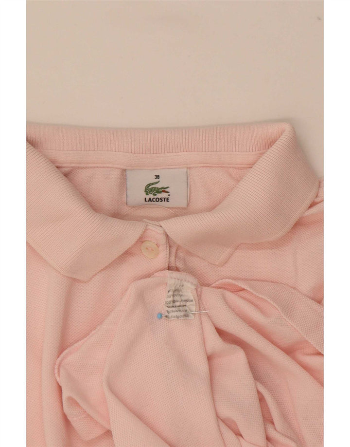 Lacoste Womens Polo Shirt Size 38 Medium Pink Cotton