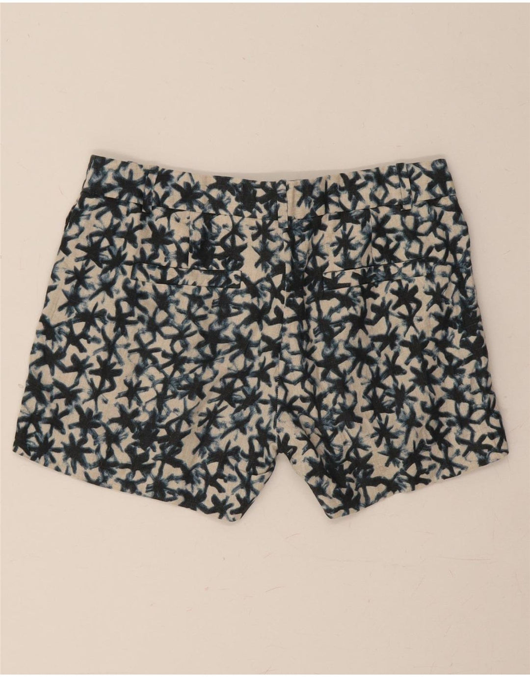 J. CREW Womens Abstract Pattern Chino Shorts US 0 XS W28 Blue Linen Vintage J. Crew and Second-Hand J. Crew from Messina Hembry 
