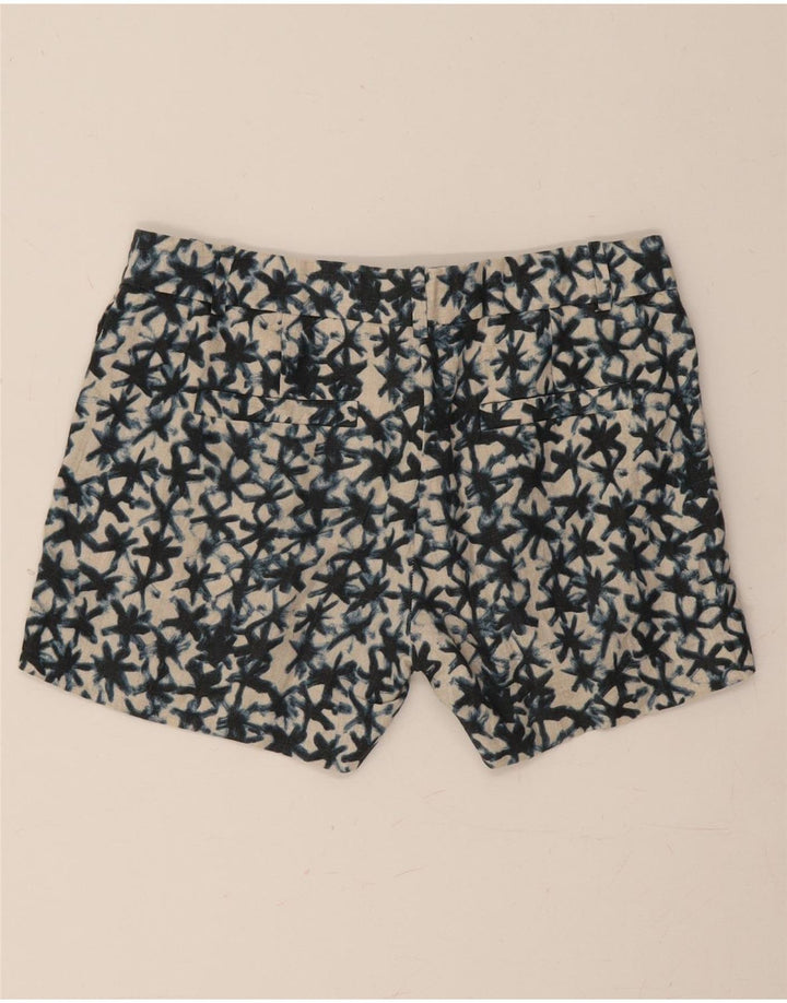 J. CREW Womens Abstract Pattern Chino Shorts US 0 XS W28 Blue Linen Vintage J. Crew and Second-Hand J. Crew from Messina Hembry 