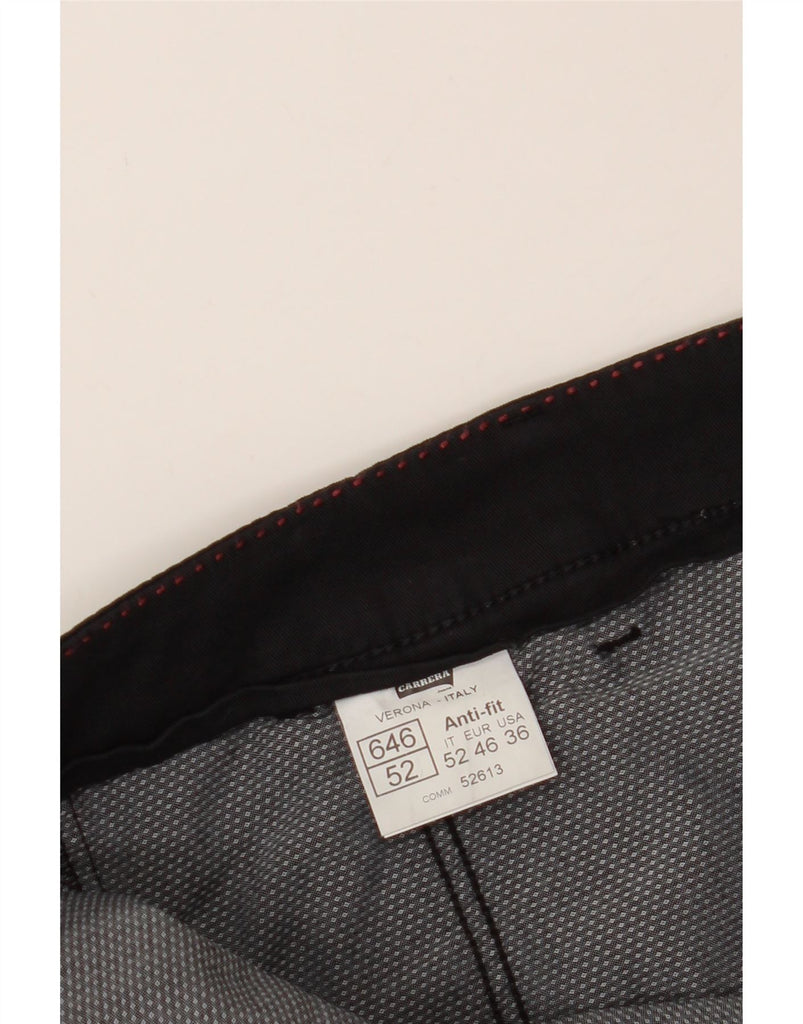 CARRERA Mens Anti Fit Pegged Chino Trousers IT 52 XL W36 L25 Black Cotton Vintage Carrera and Second-Hand Carrera from Messina Hembry 
