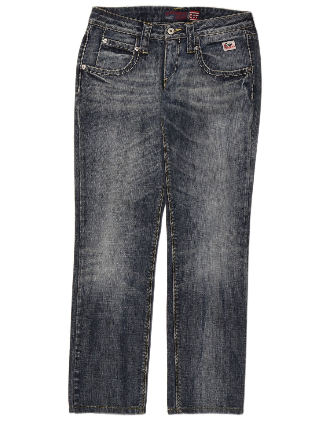 Roy Rogers Womens Seven Bell Straight Jeans IT 42 Medium W28 L29 Blue