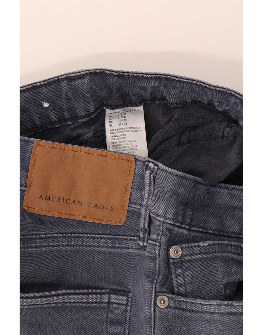 American Eagle Mens Slim Jeans W31 L30 Blue Cotton