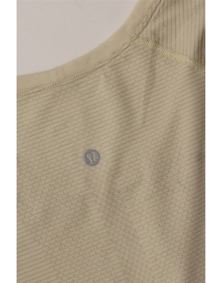 Lululemon Womens T-Shirt Top UK 16 Large Beige