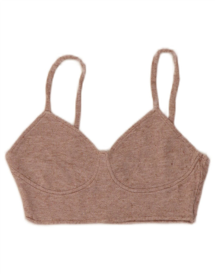 Zara Womens Bra Top UK 12 Medium Beige Viscose