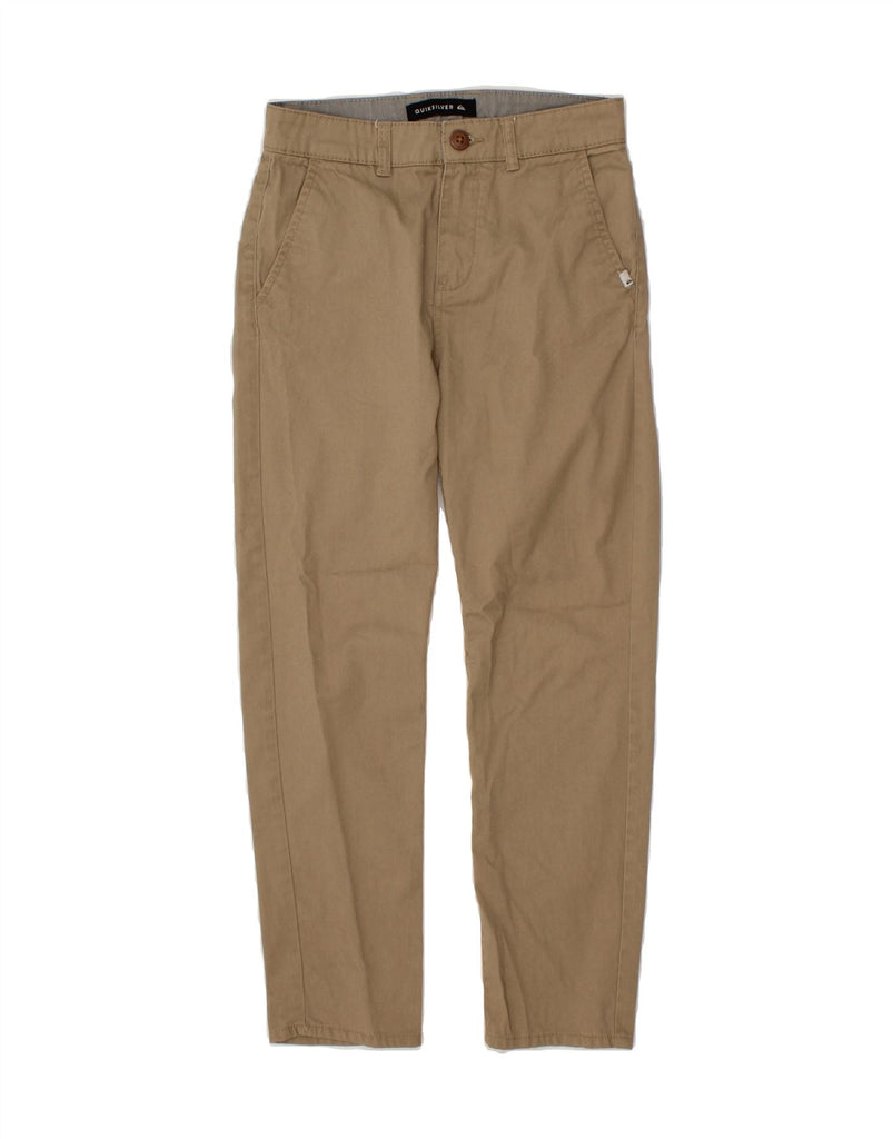 QUIKSILVER Boys Slim Chino Trousers 11-12 Years W26 L26 Beige Cotton Vintage Quiksilver and Second-Hand Quiksilver from Messina Hembry 