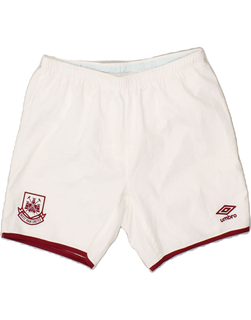 UMBRO Boys Sport Shorts 15-16 Years XL  White | Vintage Umbro | Thrift | Second-Hand Umbro | Used Clothing | Messina Hembry 