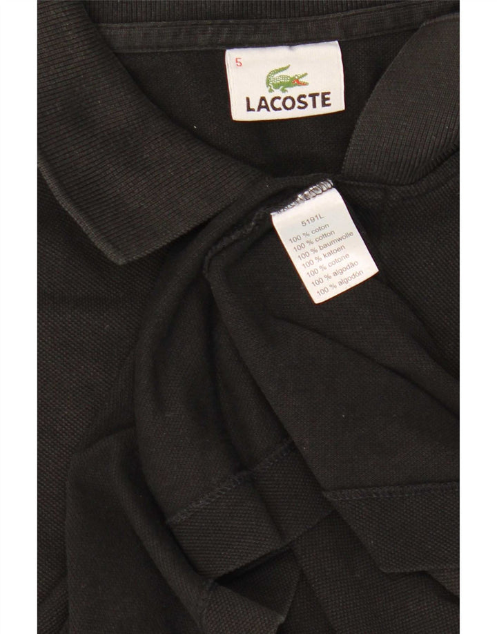 Lacoste Mens Polo Shirt Size 5 Large Black Cotton