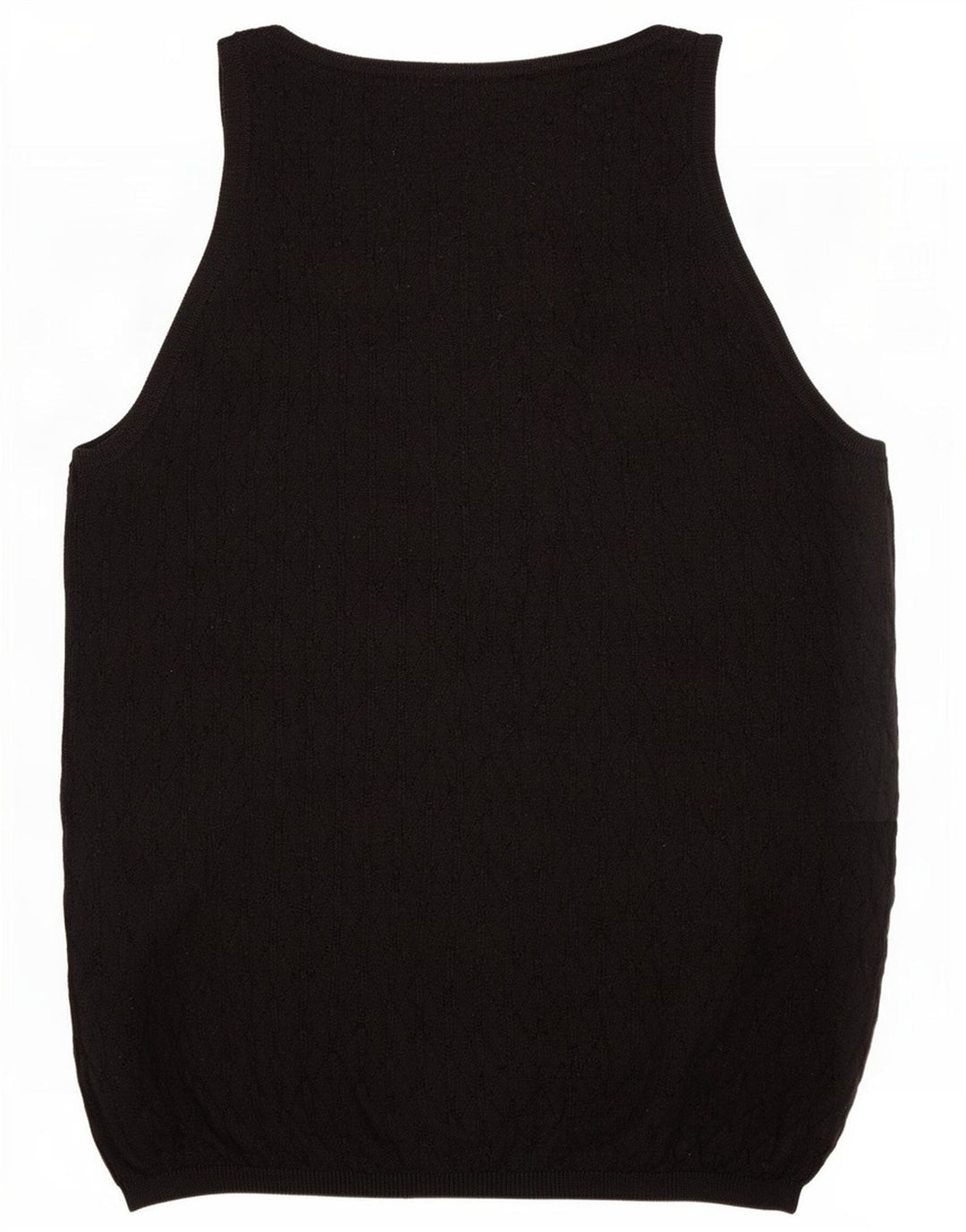 Zara Womens Vest Tank Top UK 12 Medium Black Polyester