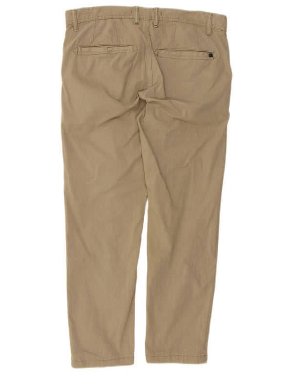 Zara Mens Slim Chino Trousers EU 40 Medium W31 L26 Khaki Cotton