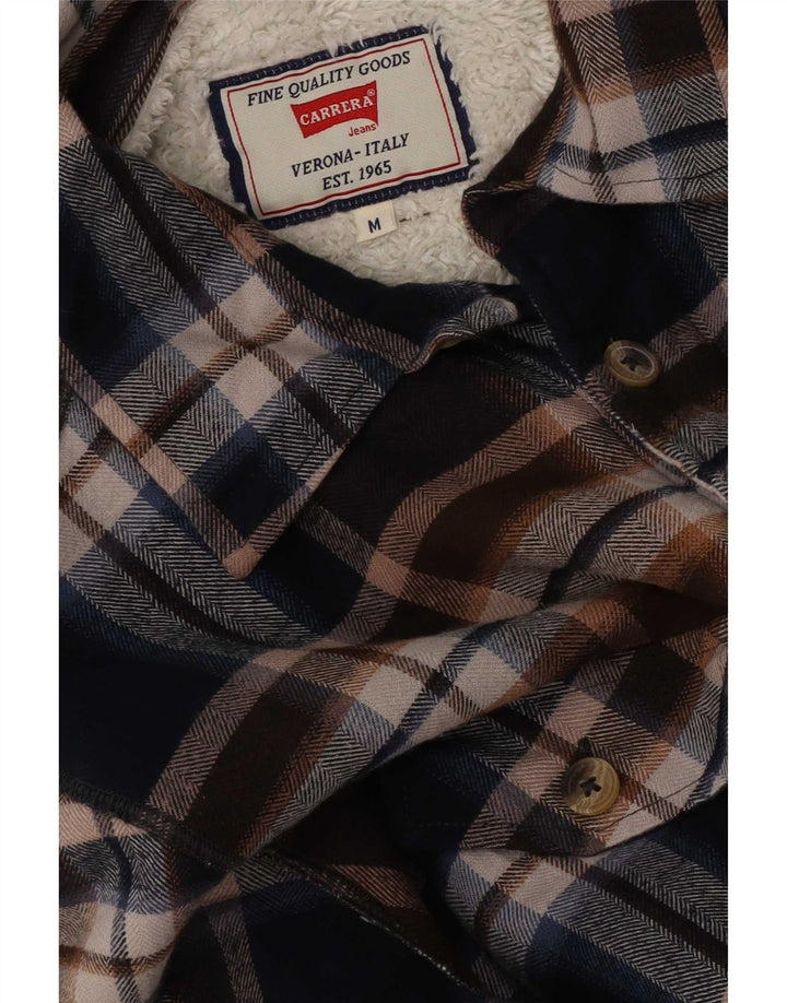 Carrera Mens Lumberjack Flannel Shirt Medium Brown Check