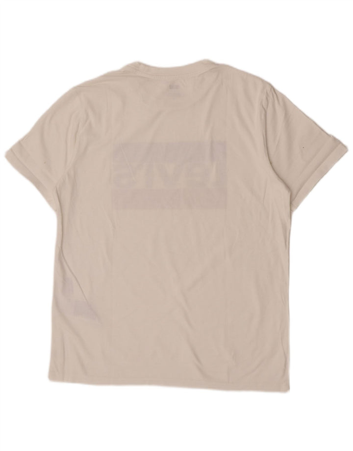 Levi's Mens Graphic T-Shirt Top Medium White Cotton