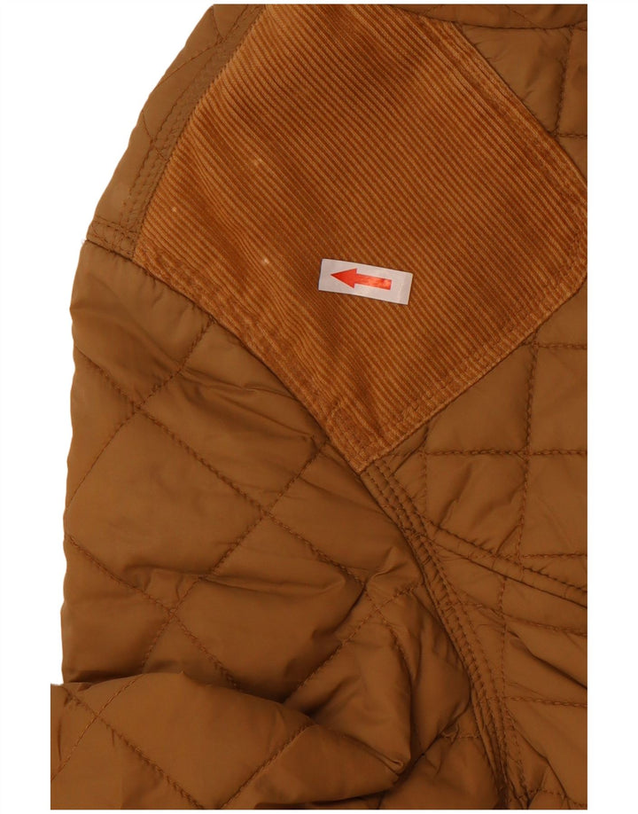 Joules Womens Quilted Jacket UK 12 Medium Beige Polyamide