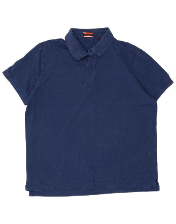Superdry Mens Polo Shirt XL Navy Blue