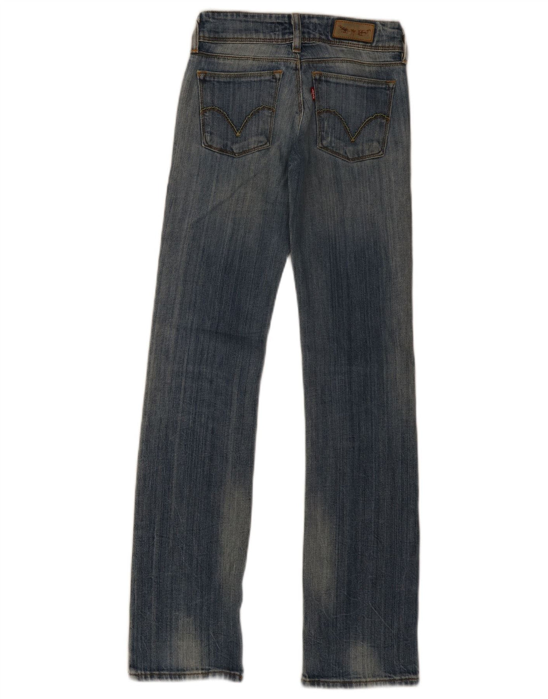 Levi's Womens 570 Straight Jeans W26 L33 Blue Cotton
