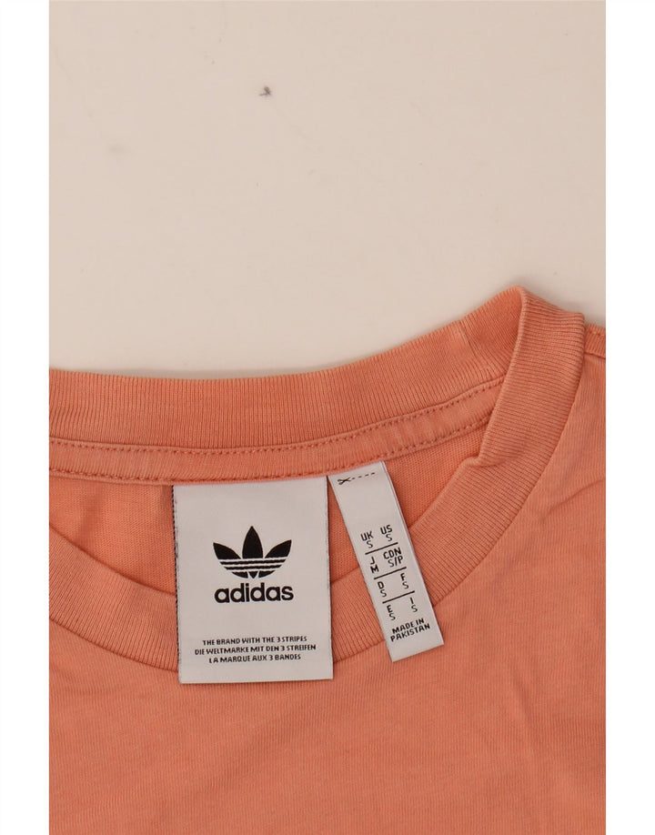 ADIDAS Mens Graphic T-Shirt Top Small Orange Cotton Vintage Adidas and Second-Hand Adidas from Messina Hembry 