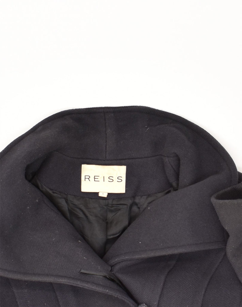 REISS Womens Overcoat UK 10 Small Black Wool | Vintage Reiss | Thrift | Second-Hand Reiss | Used Clothing | Messina Hembry 