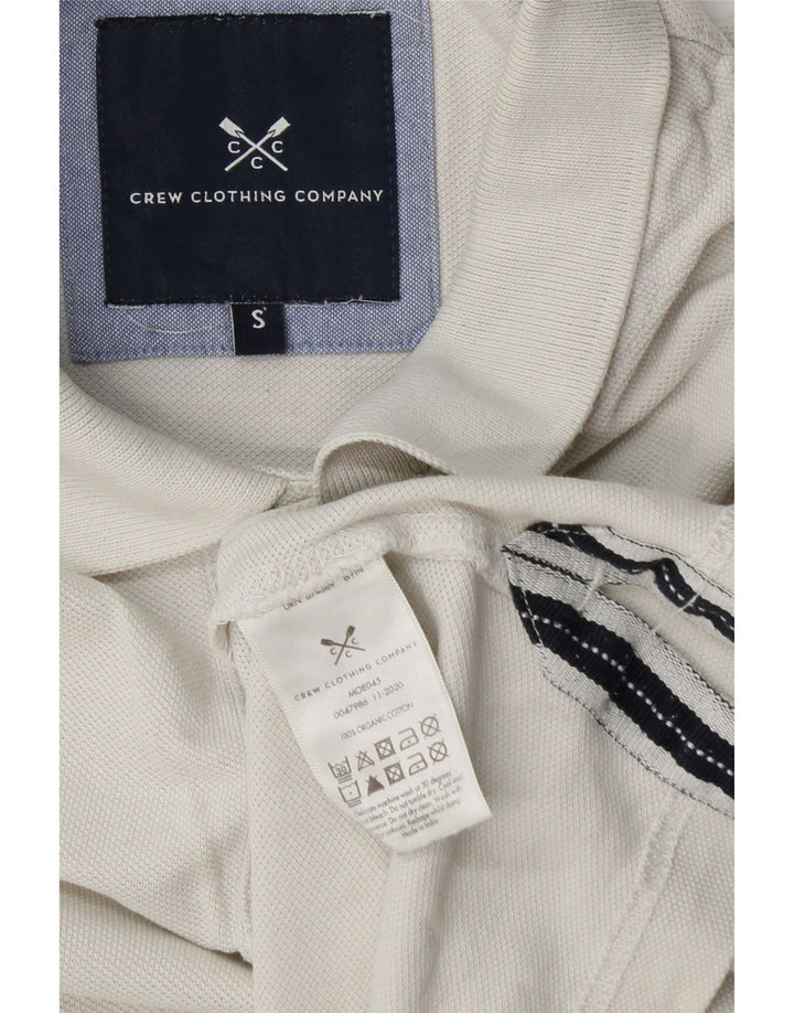 CREW CLOTHING Mens Polo Shirt Small Beige Cotton