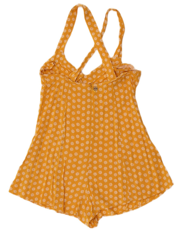 Rip Curl Womens Sleeveless Playsuit UK 4 XS  Yellow Floral