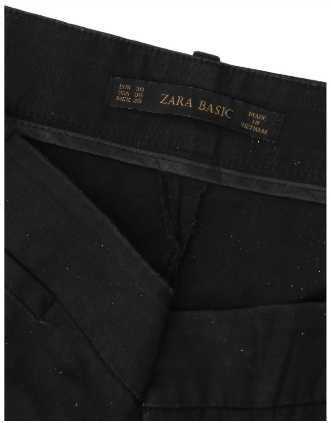 Zara Womens Slim Chino Trousers EU 38 Medium W28 L26 Navy Blue