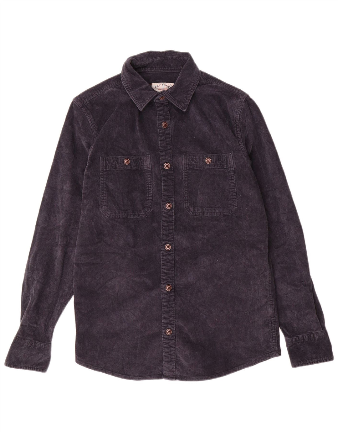 FAT FACE Mens Corduroy Shirt XS Navy Blue Cotton