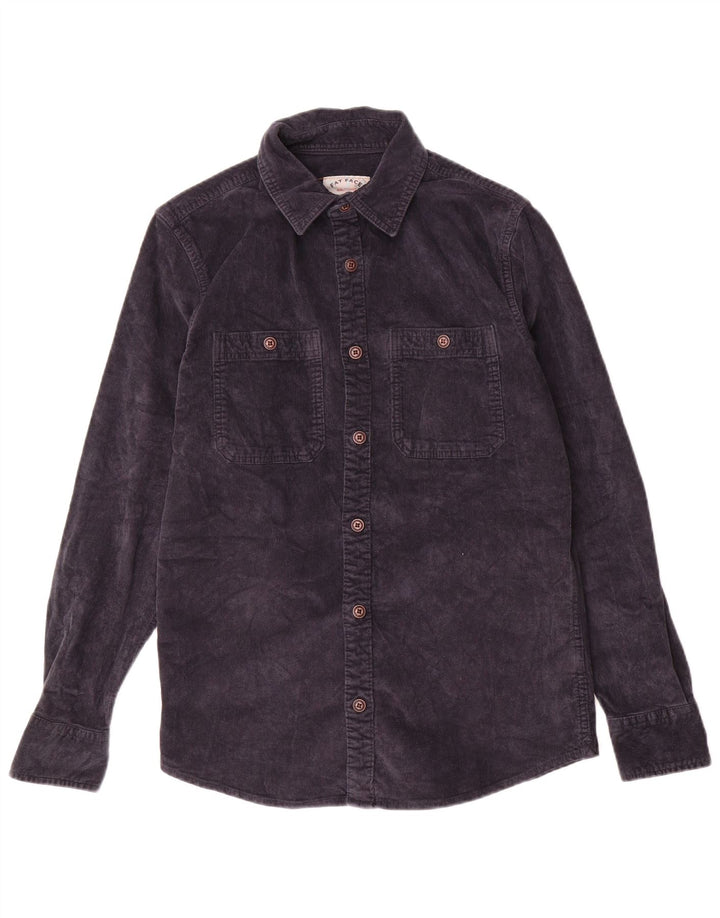 FAT FACE Mens Corduroy Shirt XS Navy Blue Cotton