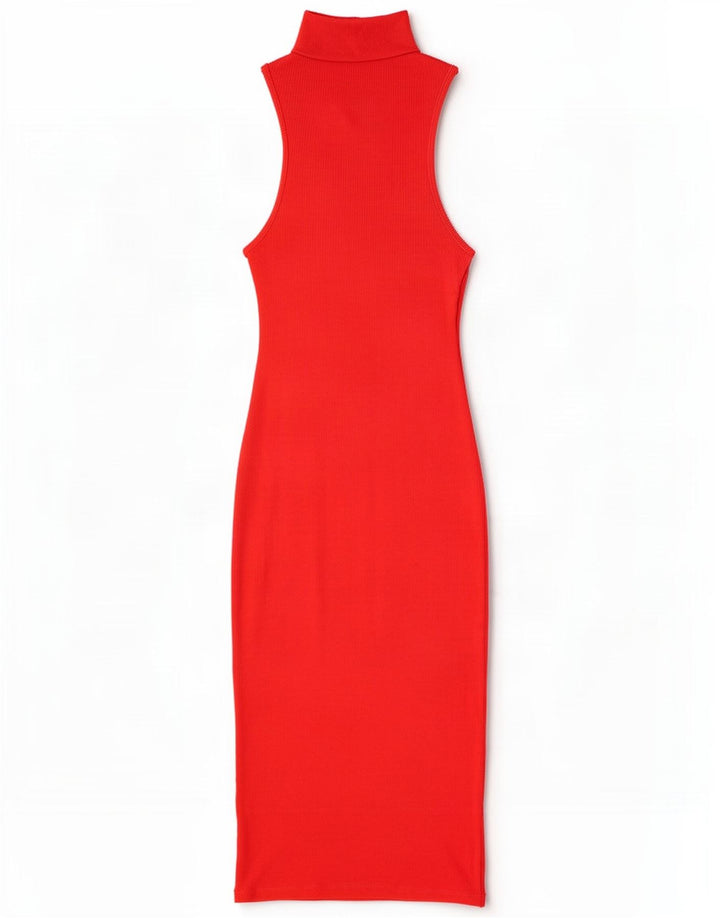 Zara Womens Sleeveless Bodycon Dress UK 8 Small Red