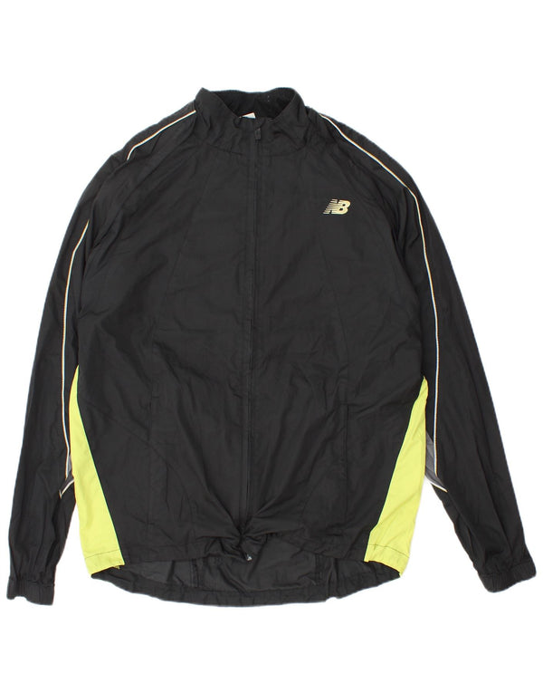 New Balance Mens Tracksuit Top Jacket Medium Black Colourblock Polyester