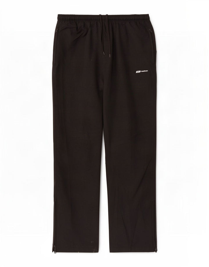 Reebok Mens Tracksuit Trousers Large Black Polyester