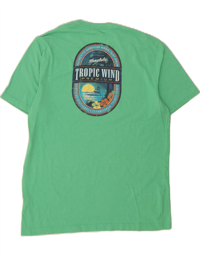 IZOD Mens Salt Water Graphic T-Shirt Top Large Green Cotton Vintage Izod and Second-Hand Izod from Messina Hembry 