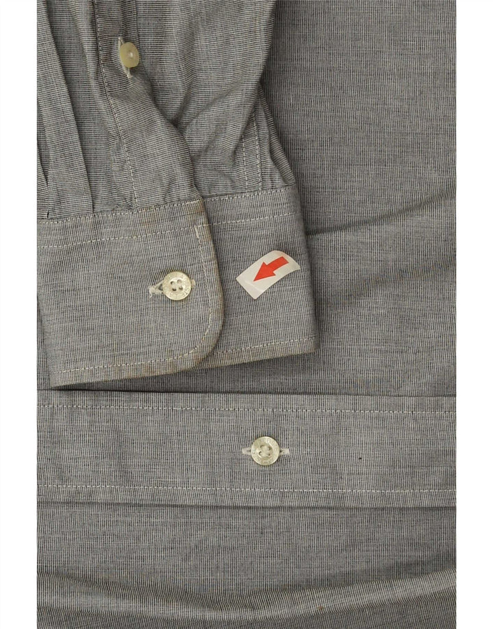 Lacoste Mens Shirt Size 45 XL Grey Cotton