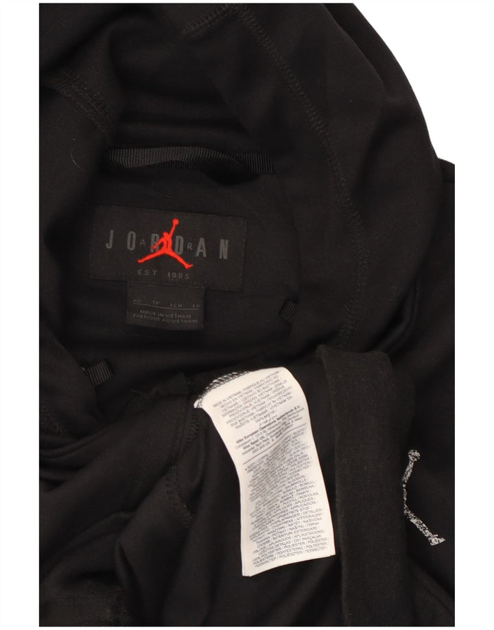 JORDAN Mens Dri Fit Zip Hoodie Sweater XS Black Polyester
