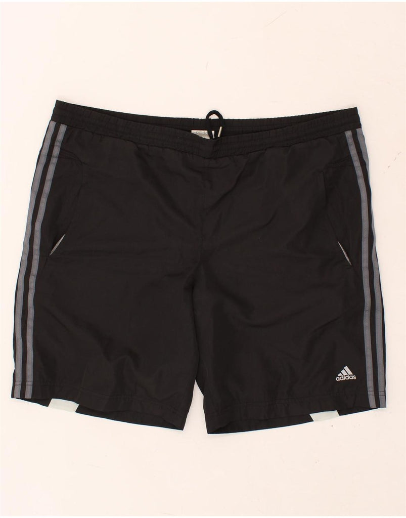 ADIDAS Mens Climacool Graphic Sport Shorts Large Black Colourblock | Vintage Adidas | Thrift | Second-Hand Adidas | Used Clothing | Messina Hembry 