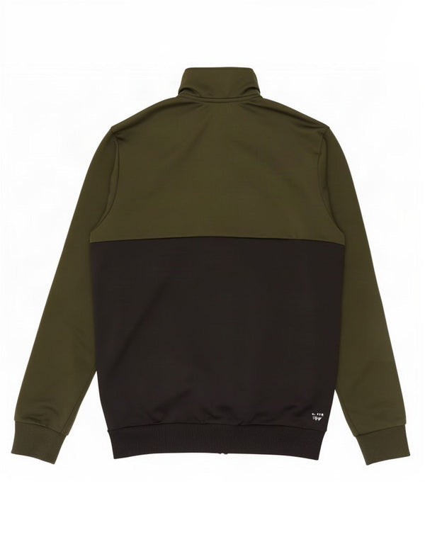 Adidas Boys Climalite Tracksuit Top Jacket 13-14 Years Green Colourblock