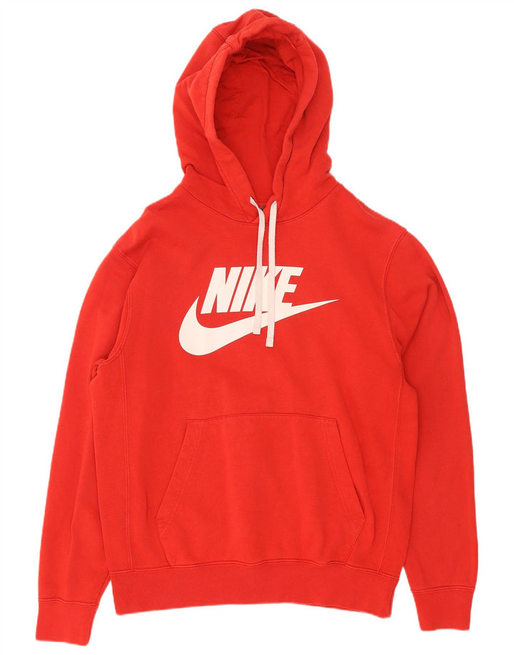 Nike Womens Graphic Hoodie Jumper Large Red Cotton