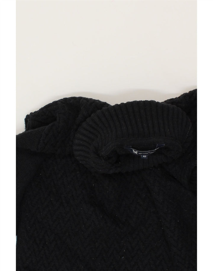 CREW Womens Roll Neck Jumper Sweater US 10 Large Black Acrylic Vintage Crew and Second-Hand Crew from Messina Hembry 