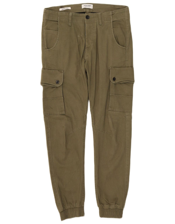 Jack & Jones Mens Paul Tapered Joggers Cargo Trousers W32 L28 Khaki